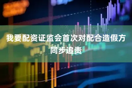 我要配资证监会首次对配合造假方同步追责
