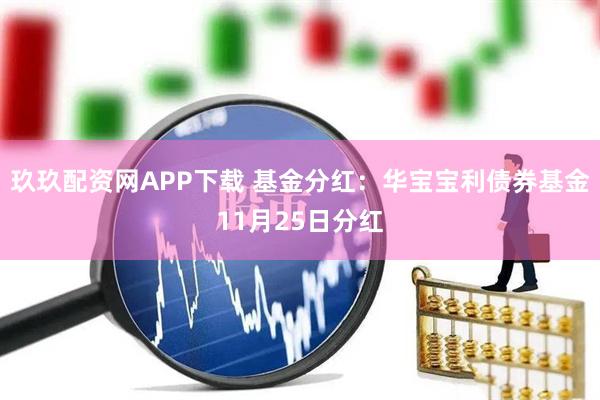 玖玖配资网APP下载 基金分红:华宝宝利债券基金11月25日分红